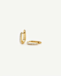 Claw Pave Huggies | 18ct Gold Vermeil/Cubic Zirconia Earrings Missoma 