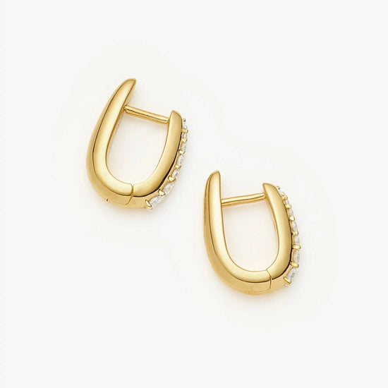 Claw Pave Huggies | 18ct Gold Vermeil/Cubic Zirconia Earrings Missoma 