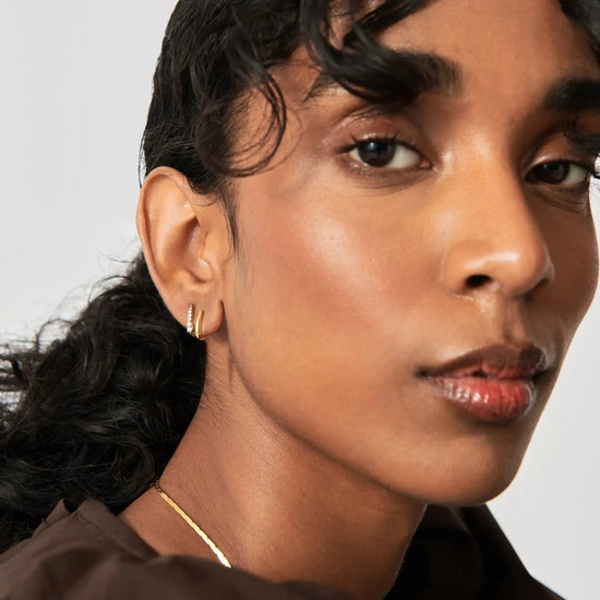 Claw Pave Huggies Earring Set | Gold/Cubic Zirconia Earrings Missoma 
