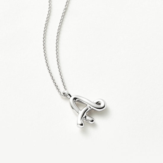 Curly Molten Initial Pendant Necklace - Initial A | Sterling Silver Necklaces Missoma 