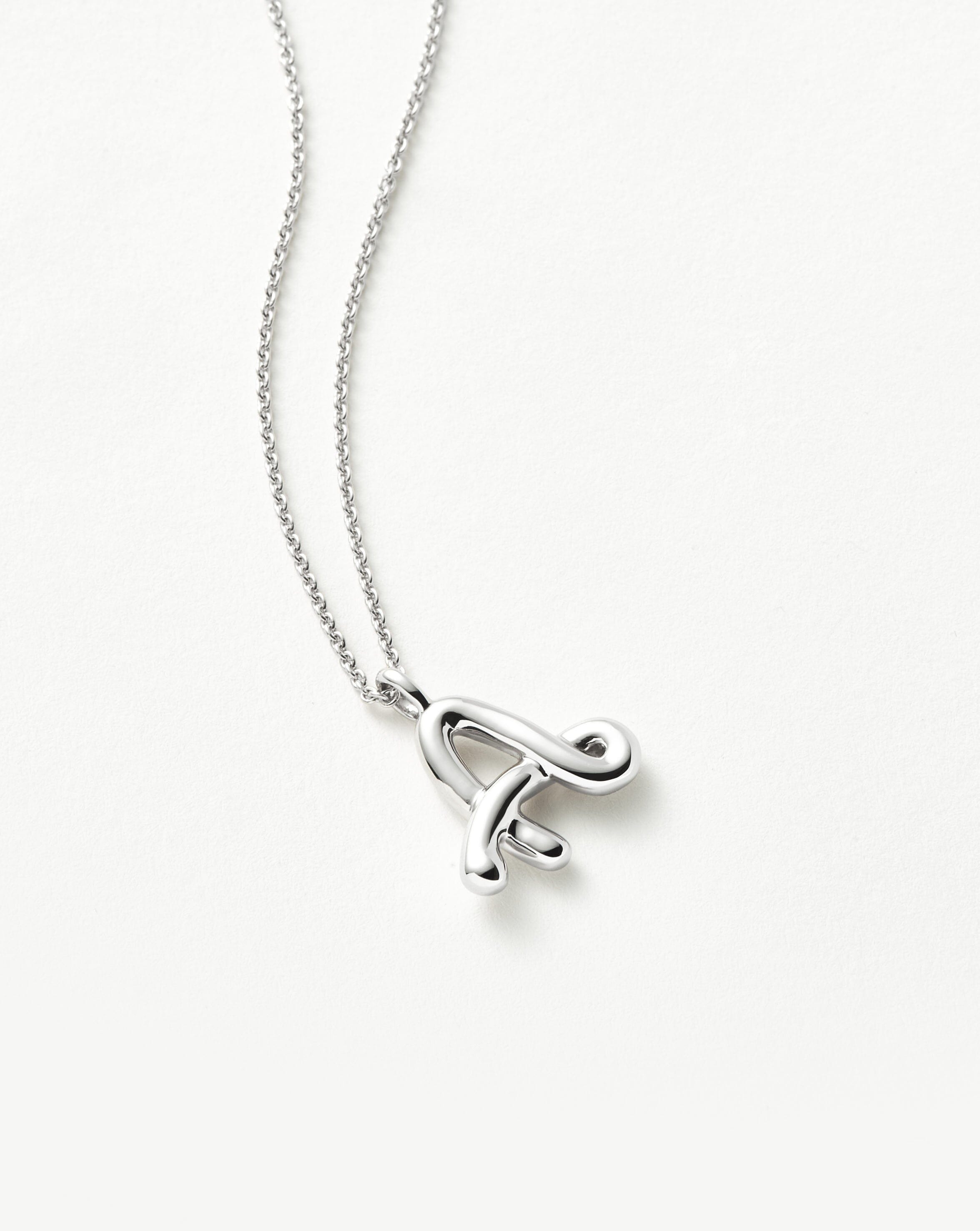 Curly Molten Initial Pendant Necklace - Initial A | Sterling Silver Necklaces Missoma 