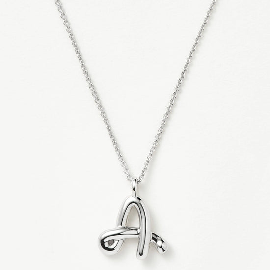 Curly Molten Initial Pendant Necklace - Initial A | Sterling Silver Necklaces Missoma 