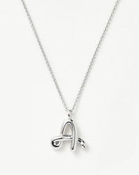 Curly Molten Initial Pendant Necklace - Initial A | Sterling Silver Necklaces Missoma 