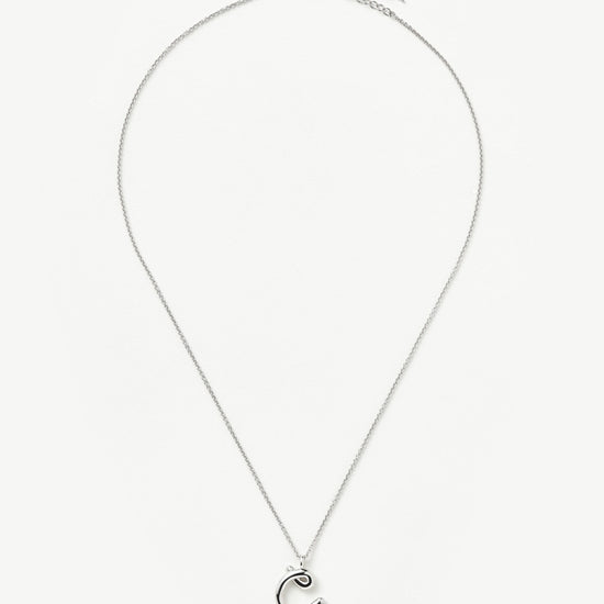 Curly Molten Initial Pendant Necklace - Initial C | Sterling Silver Necklaces Missoma 