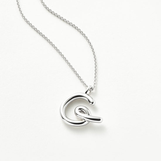 Curly Molten Initial Pendant Necklace - Initial G | Sterling Silver Necklaces Missoma 