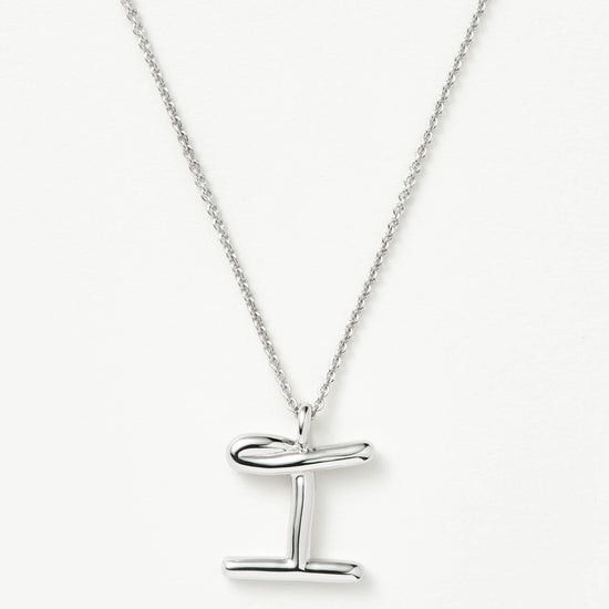 Curly Molten Initial Pendant Necklace - Initial I | Sterling Silver Necklaces Missoma 