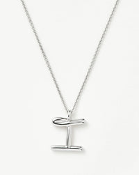 Curly Molten Initial Pendant Necklace - Initial I | Sterling Silver Necklaces Missoma 