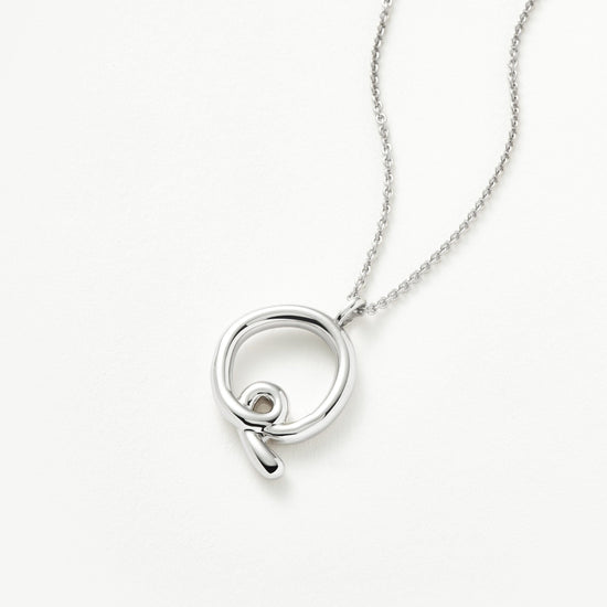 Curly Molten Initial Pendant Necklace - Initial Q | Sterling Silver Necklaces Missoma 