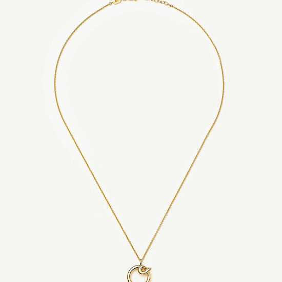 Curly Molten Initial Pendant Necklace - O | 18ct Gold Vermeil Necklaces Missoma 