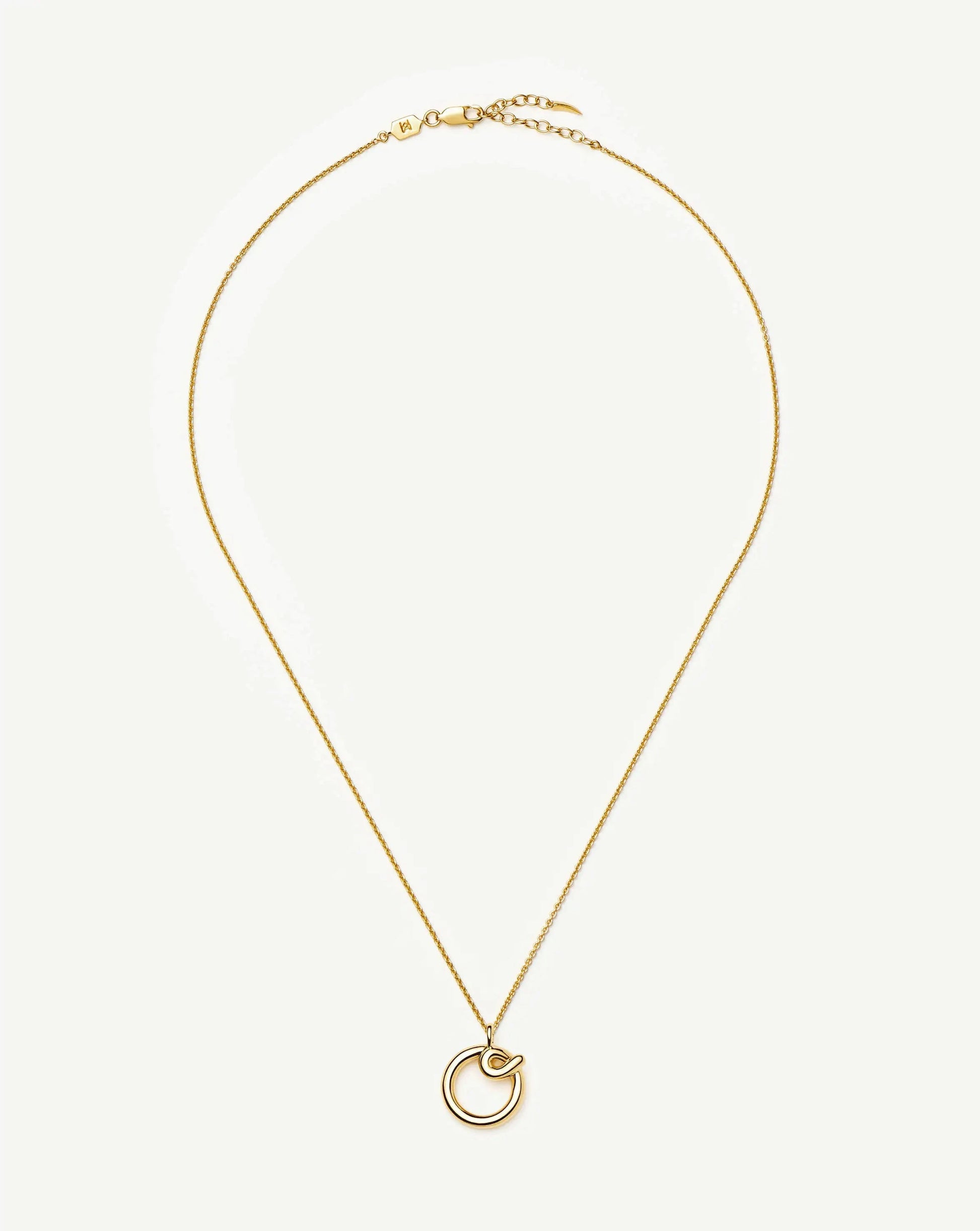 Curly Molten Initial Pendant Necklace - O | 18ct Gold Vermeil Necklaces Missoma 