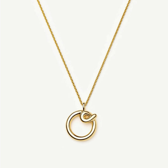 Curly Molten Initial Pendant Necklace - O | 18ct Gold Vermeil Necklaces Missoma 