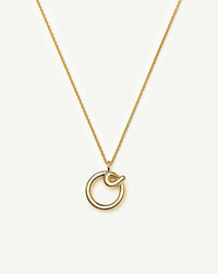 Curly Molten Initial Pendant Necklace - O | 18ct Gold Vermeil Necklaces Missoma 