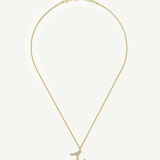 Curly Molten Initial Pendant Necklace - Z | 18ct Gold Vermeil Necklaces Missoma 