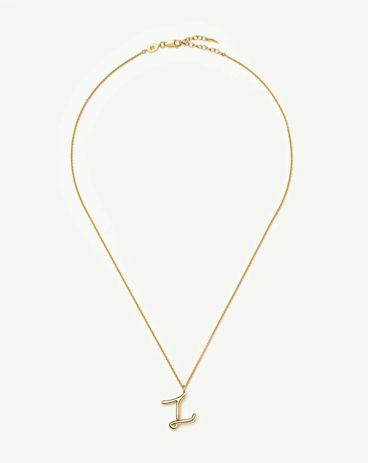 Curly Molten Initial Pendant Necklace - Z | 18ct Gold Vermeil Necklaces Missoma 