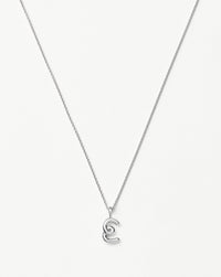 Curly Molten Mini Initial Necklace - E | Sterling Silver Necklaces Missoma 
