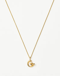 Curly Molten Mini Initial Necklace - G | 18ct Gold Vermeil Necklaces Missoma 