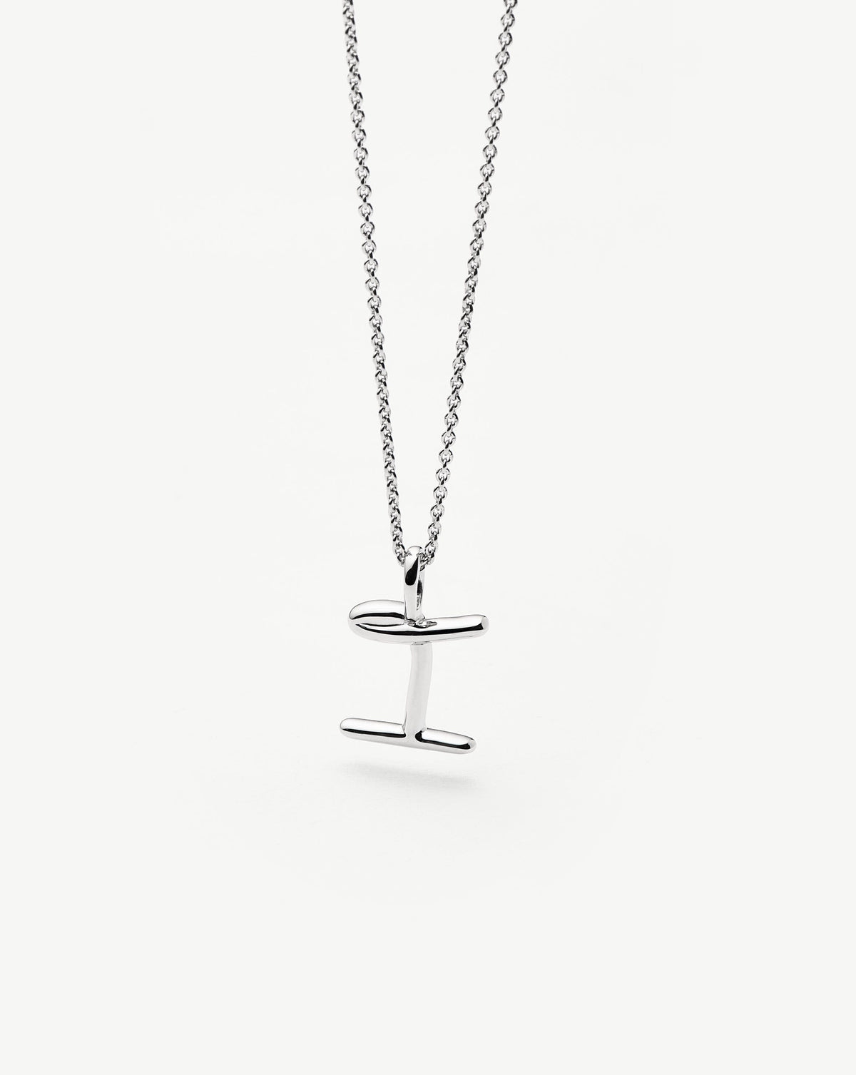 Curly Molten Mini Initial Necklace - I | Sterling Silver Necklaces Missoma 