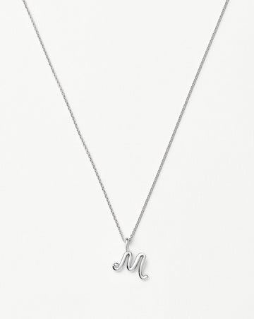 Curly Molten Mini Initial Necklace - M | Sterling Silver Necklaces Missoma 