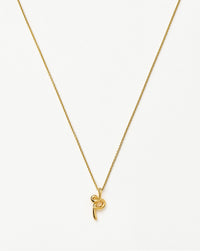 Curly Molten Mini Initial Necklace - P | 18ct Gold Vermeil Necklaces Missoma 