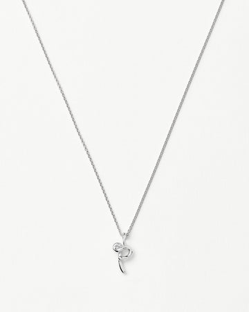Curly Molten Mini Initial Necklace - P | Sterling Silver Necklaces Missoma 