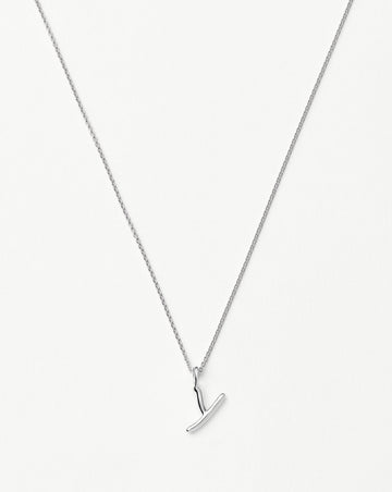 Curly Molten Mini Initial Necklace - Y | Sterling Silver Necklaces Missoma 
