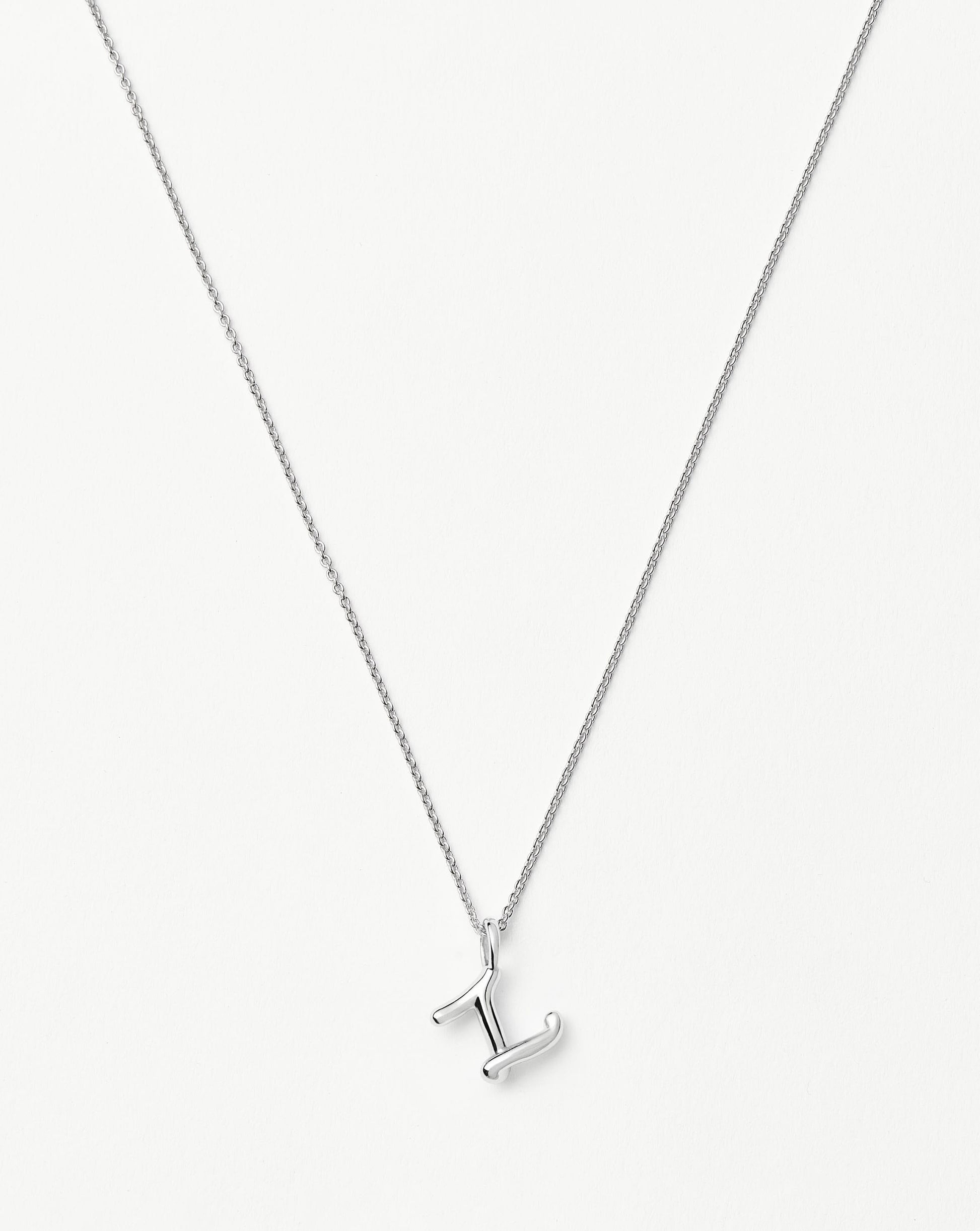 Curly Molten Mini Initial Necklace - Z | Sterling Silver Necklaces Missoma 