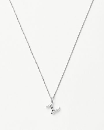 Curly Molten Mini Initial Necklace - Z | Sterling Silver Necklaces Missoma 