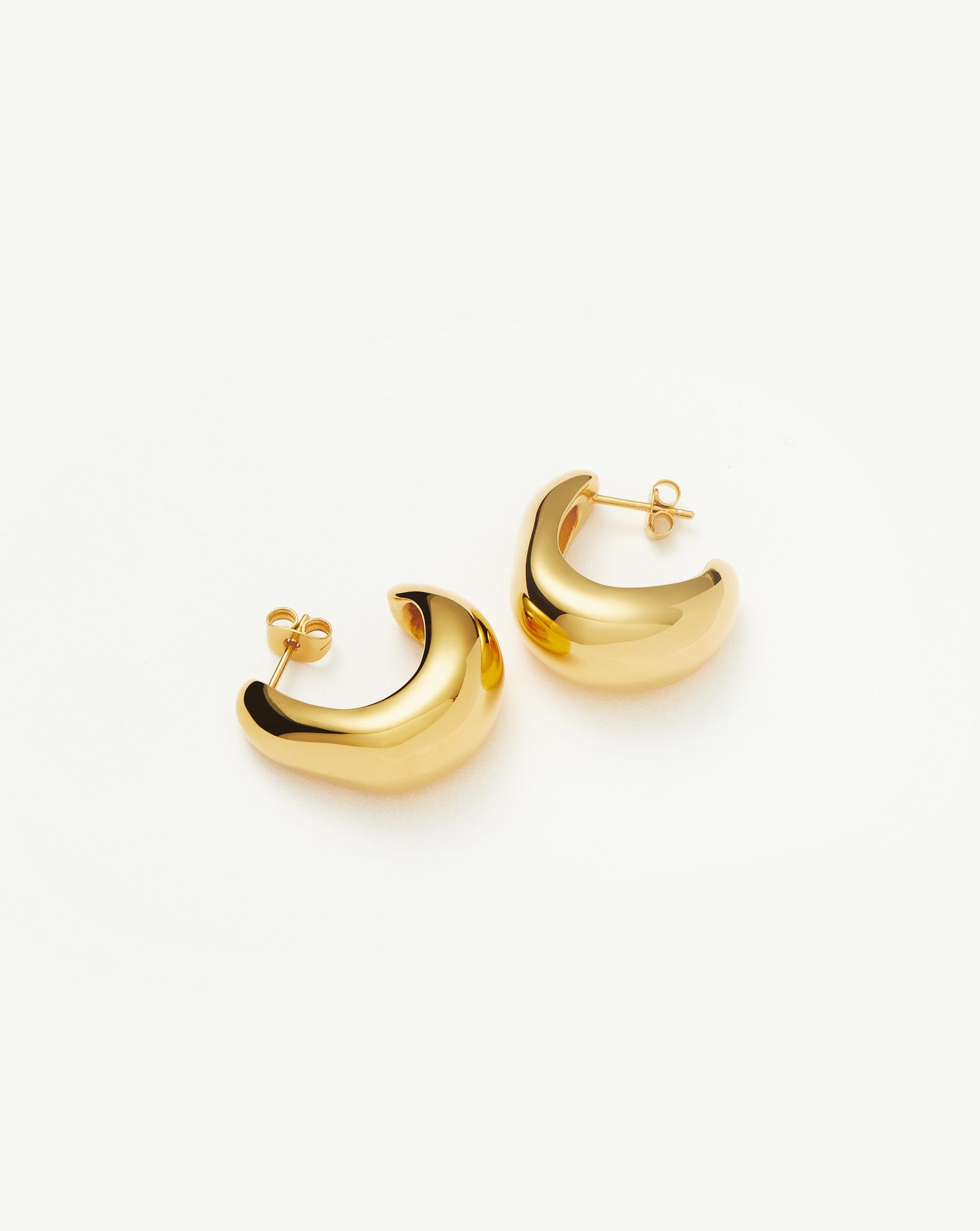 Dome Medium Hoop Earrings | 18ct Gold Plated Earrings Missoma 
