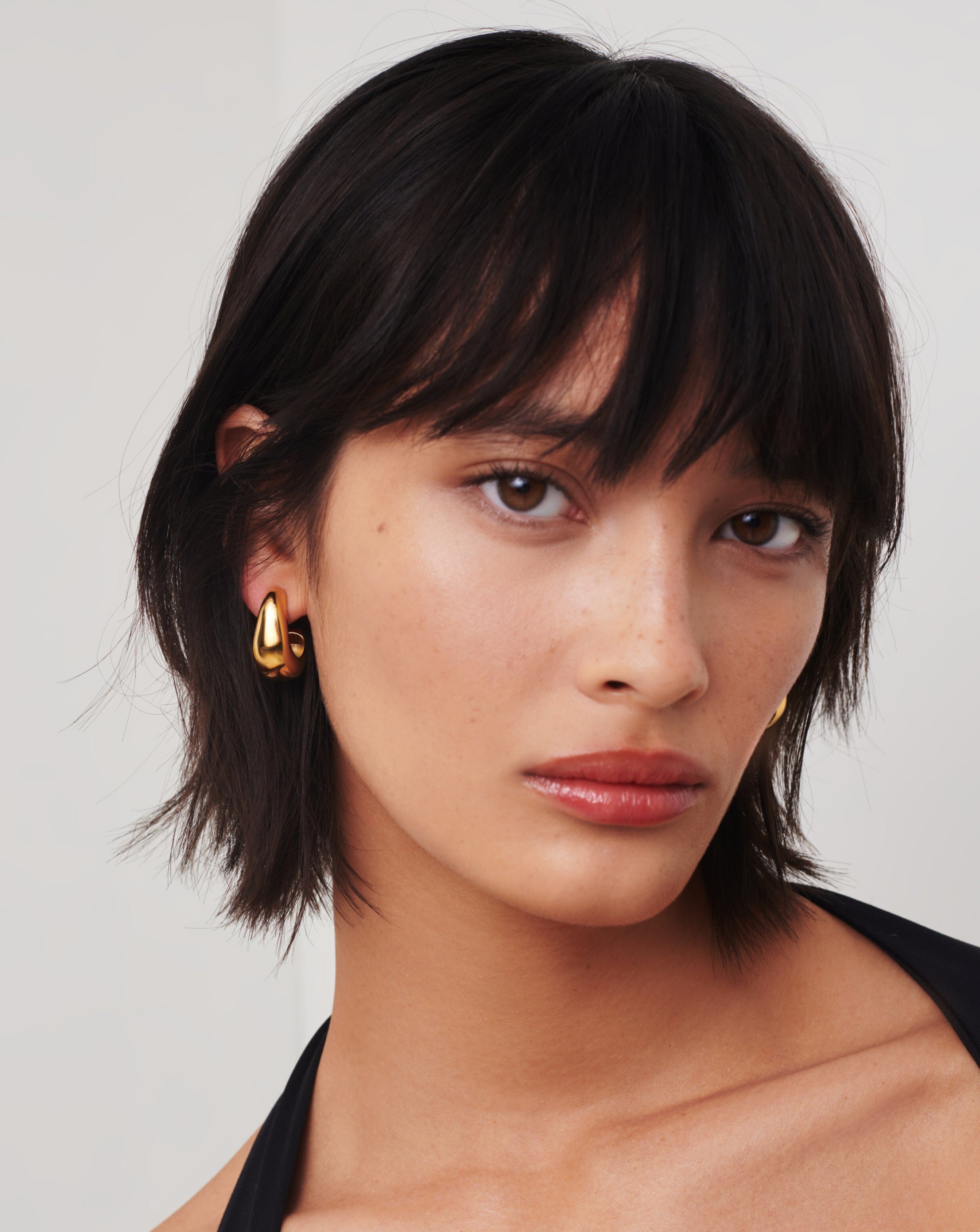 Dome Medium Hoop Earrings | 18ct Gold Plated Earrings Missoma 