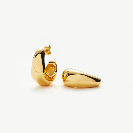 Dome Medium Hoop Earrings | 18ct Gold Plated Earrings Missoma 