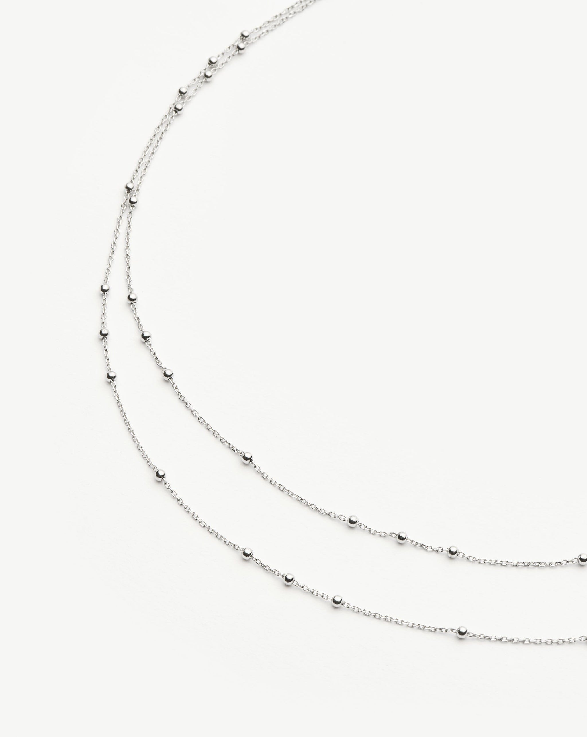 Double Chain Silver Necklace Missoma UK — free download