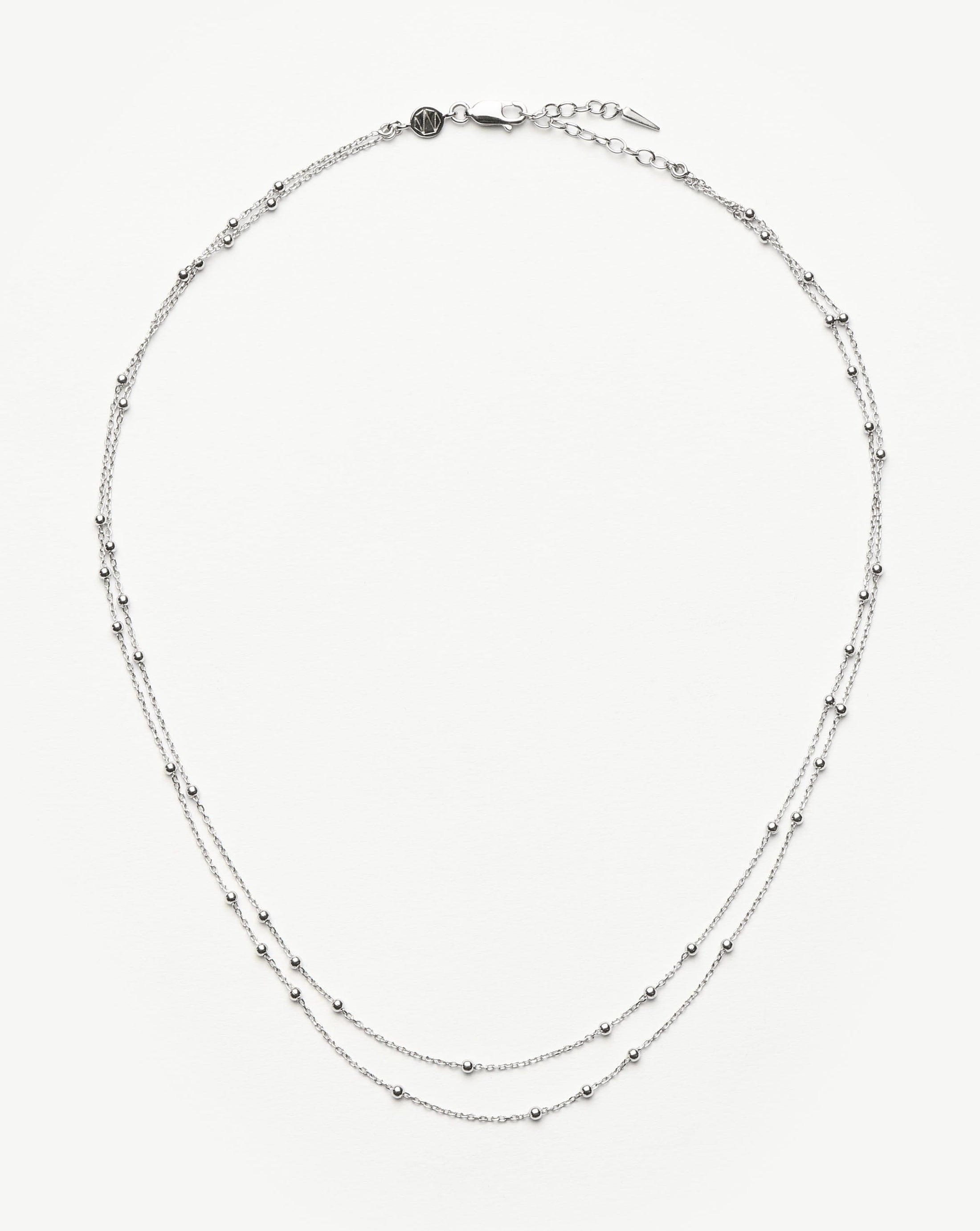 Double Chain Silver Necklace Missoma UK — free download