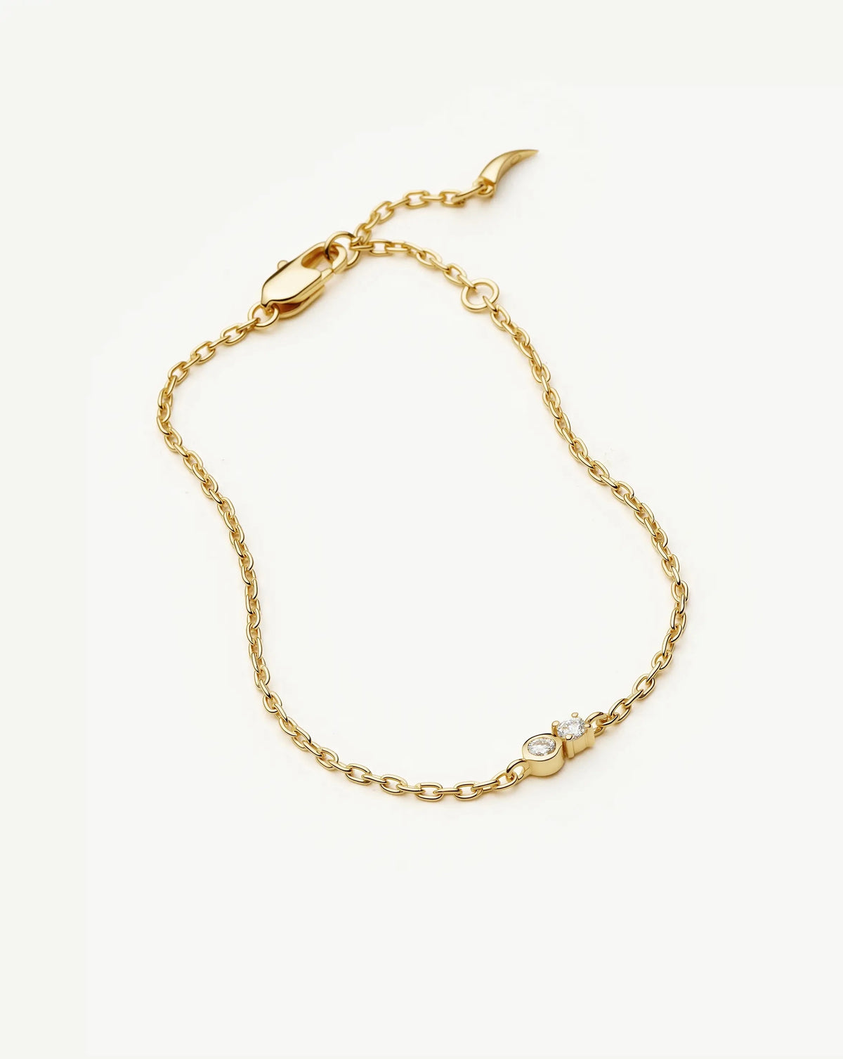 Duo Stone Chain Bracelet | 18ct Gold Plated/Cubic Zirconia Bracelets Missoma 