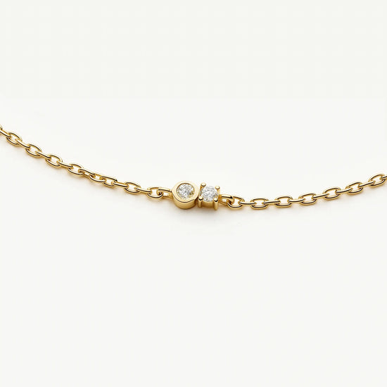 Duo Stone Chain Bracelet | 18ct Gold Plated/Cubic Zirconia Bracelets Missoma 