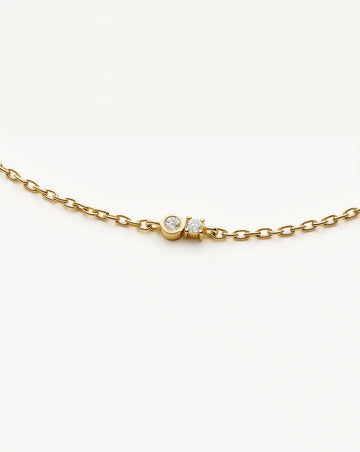 Duo Stone Chain Bracelet | 18ct Gold Plated/Cubic Zirconia Bracelets Missoma 