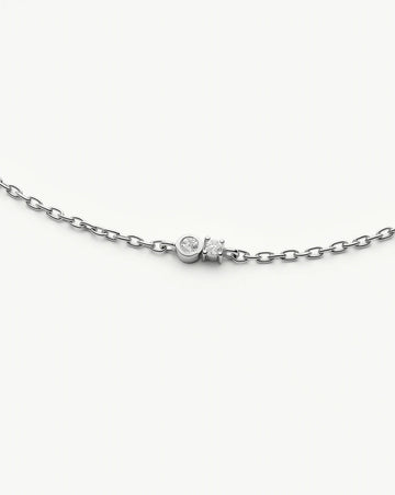 Duo Stone Chain Bracelet | Silver Plated/Cubic Zirconia Bracelets Missoma 