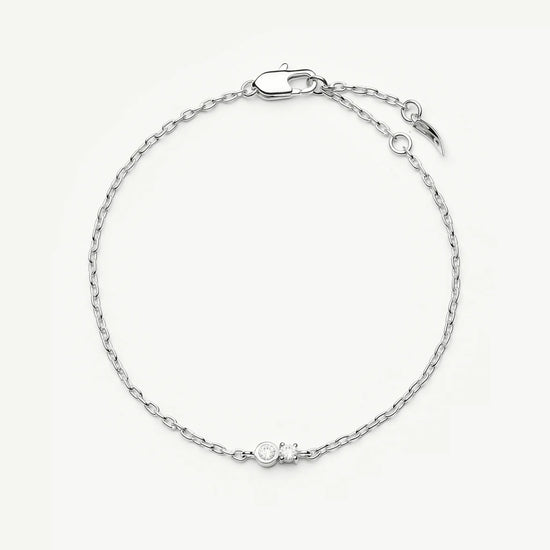 Duo Stone Chain Bracelet | Silver Plated/Cubic Zirconia Bracelets Missoma 