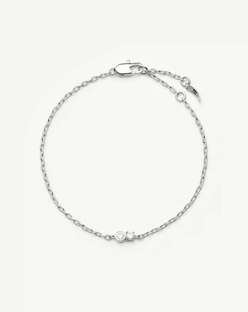 Duo Stone Chain Bracelet | Silver Plated/Cubic Zirconia Bracelets Missoma 