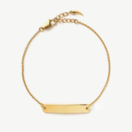Engravable Bar Chain Bracelet | 18ct Gold Vermeil Bracelets Missoma 