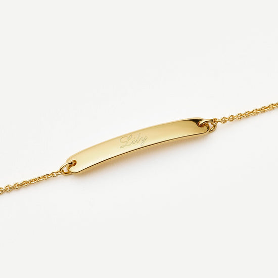 Engravable Bar Chain Bracelet | 18ct Gold Vermeil Bracelets Missoma 