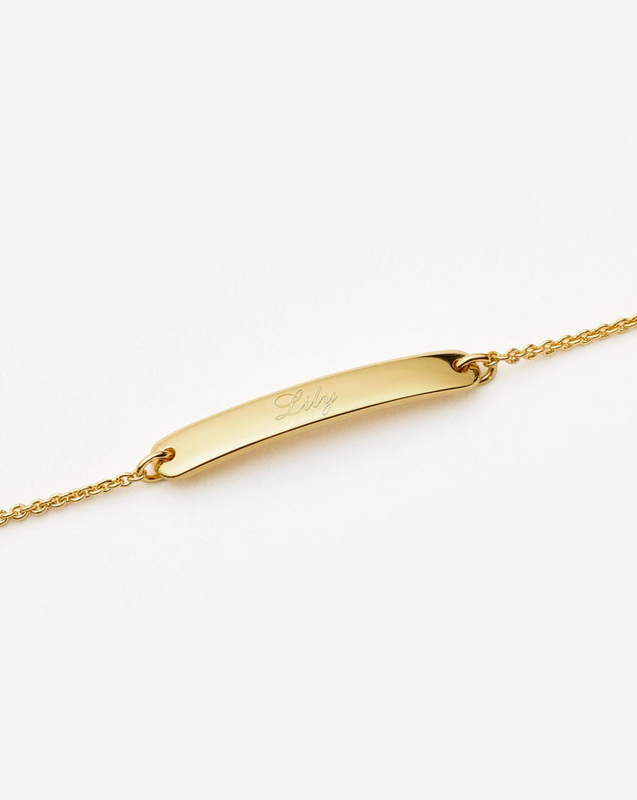 Engravable Bar Chain Bracelet - 18ct Gold Vermeil | Missoma
