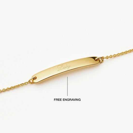 Engravable Bar Chain Bracelet | 18ct Gold Vermeil Bracelets Missoma 