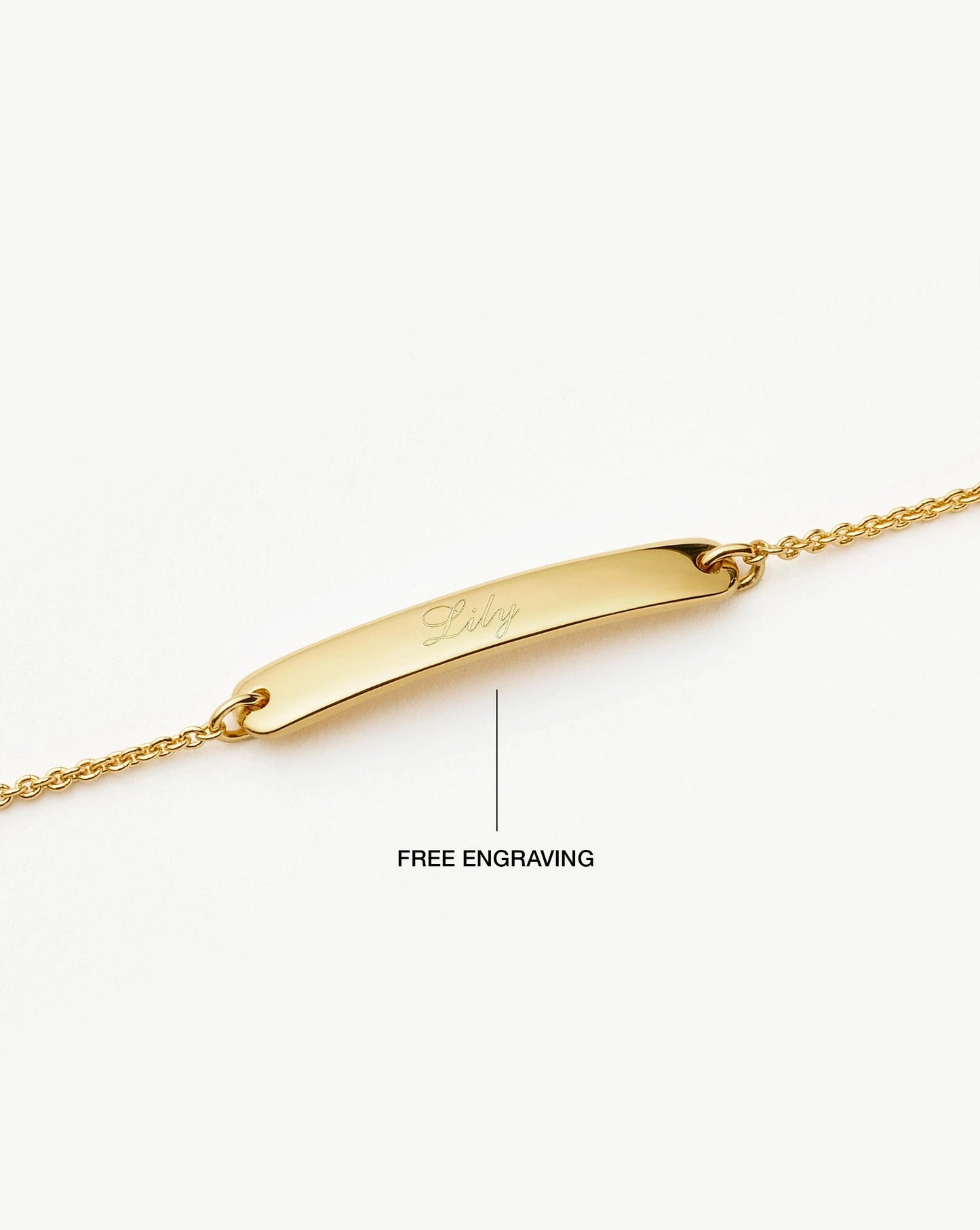 Engravable Bar Chain Bracelet | 18ct Gold Vermeil Bracelets Missoma 