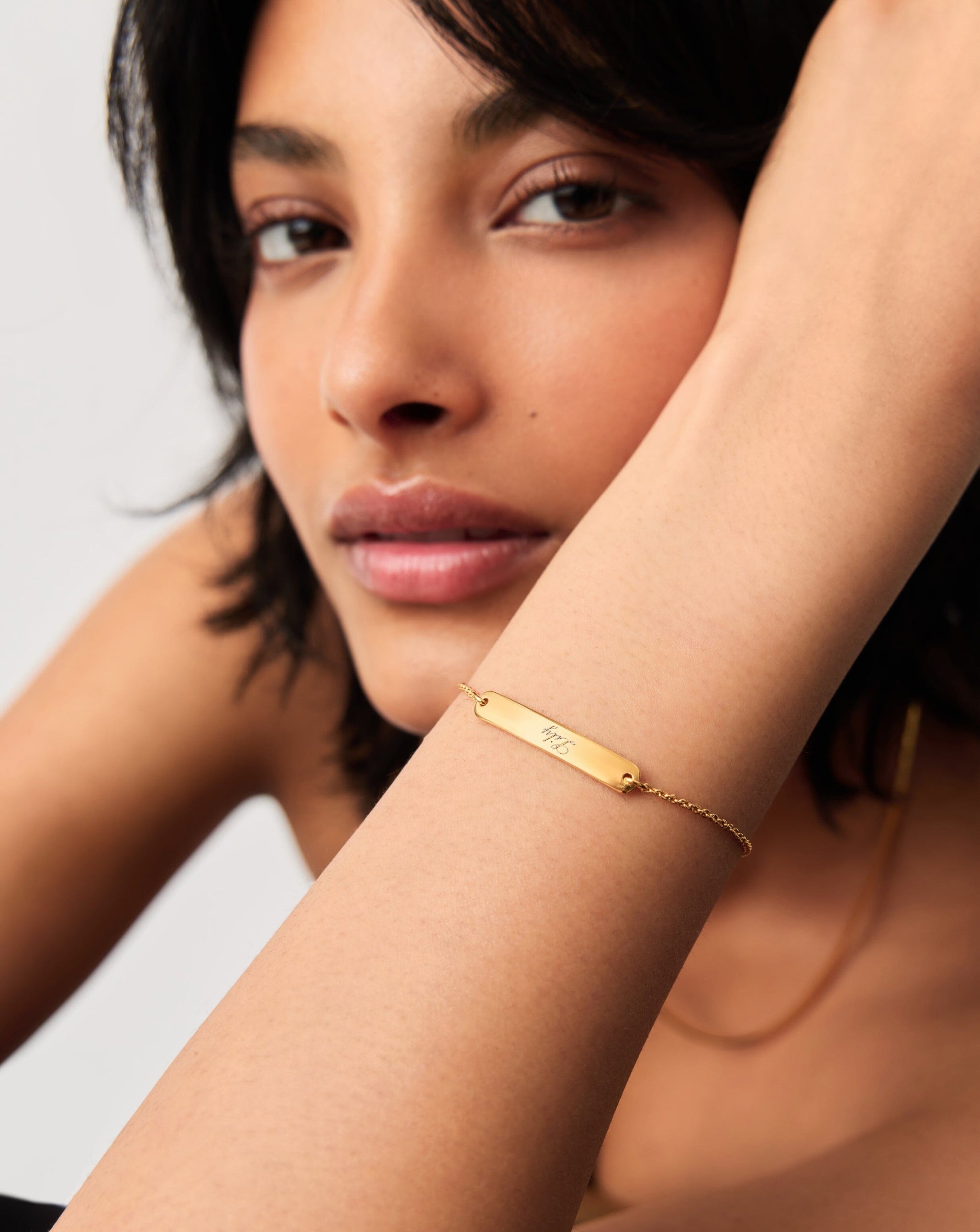 Engravable Bar Chain Bracelet | 18ct Gold Vermeil Bracelets Missoma 