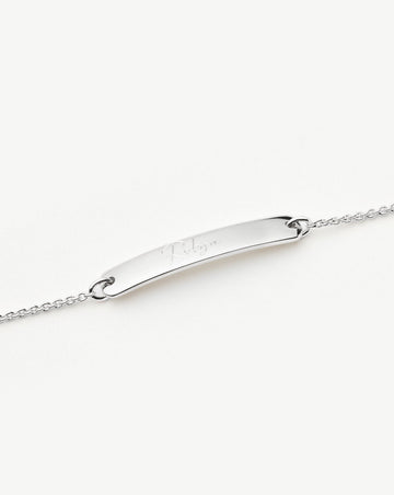 Engravable Bar Chain Bracelet | Silver Plated Bracelets Missoma 