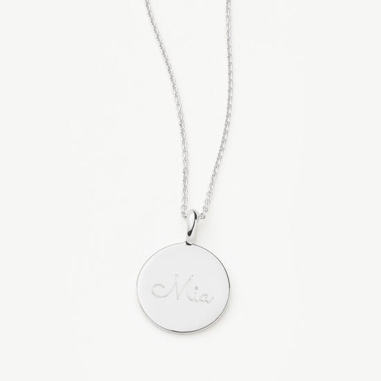 Engravable Round Necklace | Sterling Silver Necklaces Missoma 