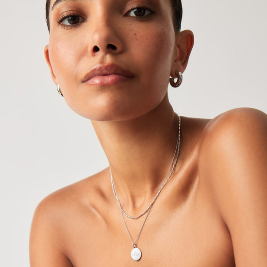 Engravable Round Necklace | Sterling Silver Necklaces Missoma 