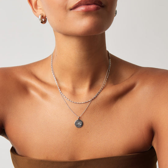 Engravable Round Necklace | Sterling Silver Necklaces Missoma 