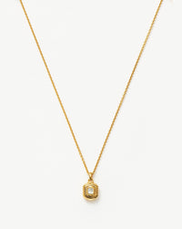 Engravable Square Ridge Mini Pendant Necklace Necklace Missoma 