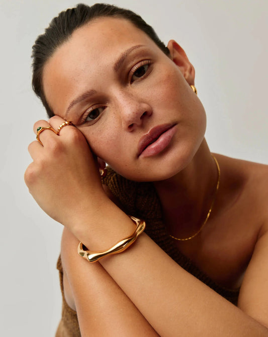 Eny Puffy Cuff Bracelet | 18ct Gold Plated Bracelets Missoma 